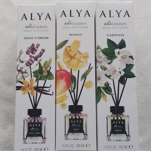 ALYA Nature's Scents Reed Diffuser 3-Pack 100mL Glass Angel's Mango Gardenia